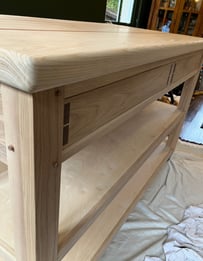 ash dovetail drawer kitchen island