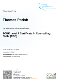 Level 2 certificate in counselling skills