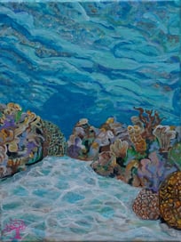 Small Painting/2024 Coral underwater