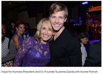 Hope for Humans President and Co-Founder Suzanne Gazda with Hunter Parrish