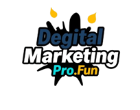 a digital marketing company logo with the words digitalmarketingpro.fun