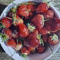 strawberries, bowl