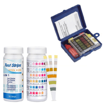 a box of test strips and a test tube for swimming pool
