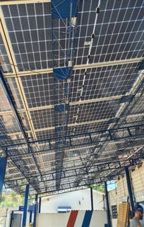 placas solares sobre estrutura, teto solar em leme sp