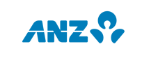 anz logo with a blue flame on it