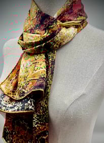 Marino's - écharpe soie satin - accessoire mode - roulotté main - france - écoresponsable - créateur