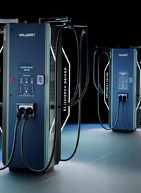 Willbert Charging: a group of electric charging stations with charging cords