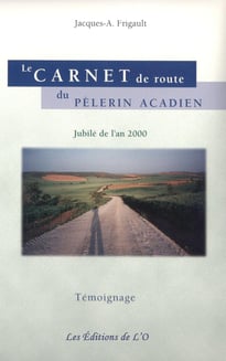 a book cover with a shadow of a person walking on a road
