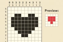 Nanogram puzzle heart shape 