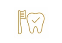 General dentistry icon: exams, cleanings, x-rays, whitening, gum care