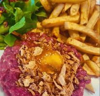 Tartare de bœuf thaï charolais 220g coupé au couteau, sauce citron vert-gingembre