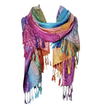 a rainbow ombre scarf pashmina