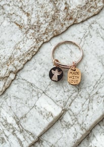a keychain with a keychain and a keychain