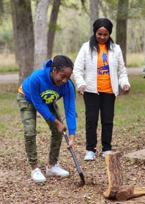 Wood Chopping Skill training