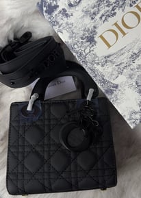 Bolsa Christian Dior,  para mujer lady dior mini piel de becerro