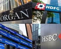 various bank logos hsbc jpmorgan hdfc bank