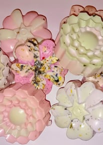 Handmade floral soaps