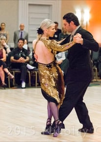 Mekhael Srour and Martha Slater tango dancing