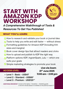 book publishing workshop flyer
