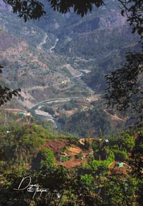 view of river tista from namchi
