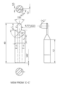 Broca para Lona de freio, Brake Lining Drill Bit