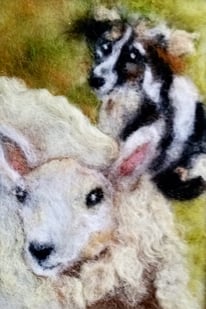 needle felt painting