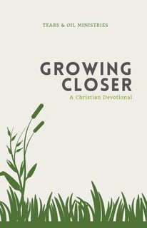 book cover growing closer christian devotional green grass growing