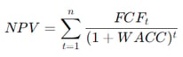 NPV Net Present Value Calculation Formula