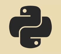 Python icon: popular programming language for data analysis, automation, and machine learning