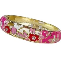 a pink and gold bangle bracelet bracelet