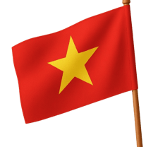 Red flag with a yellow star symbolizing unity and national pride