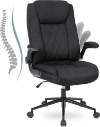 Flysky Silla con respaldo alto, Silla ejecutiva para Oficina, Negro