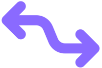 Two-way arrow icon representing end-to-end digital solutions including design, marketing, and securi