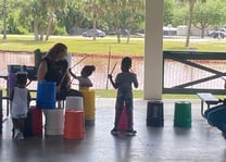 Outdoor 2 to 4 yr olds bucket drum workshop class