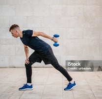 a man doing a triceps exercise