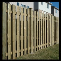 displaying pressure treated fence