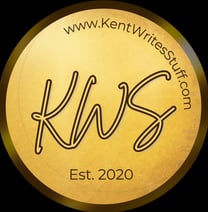 a gold steampunk logo with the words kws