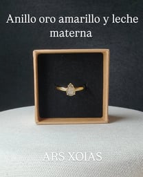 anillo de oro con leche materna