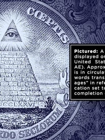 dollar bill, illuminati eye symbol