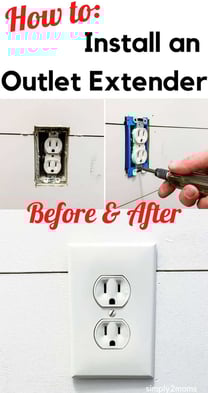 a person holding a screwdriver and a picture of a outlet in the wall