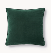 a green velvet cushion 