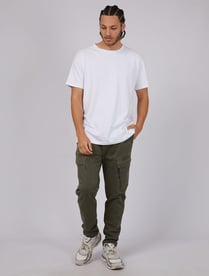 regular tee with cargo pants