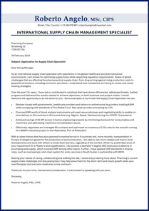 Cover letter sample