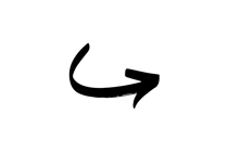 a black arrow
