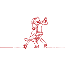 Allure Dance Studios dancers silhouette red