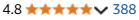 4.8 star rating of Tumella Flip-proof Travel Umbrella