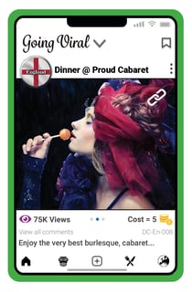 Image of Proud Cabaret Card from Going Viral Board Game