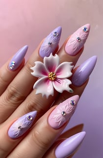DIY Purple and Pink Nail Design