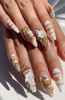 Elegant Wedding Nails Design