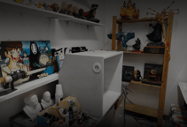 ART PLAY LAND workshop with 3D figures, painting booth, colors, and 3D printers